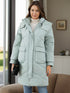 'Brynn' Hooded Long Sleeve Winter Coat - Celes Fashion